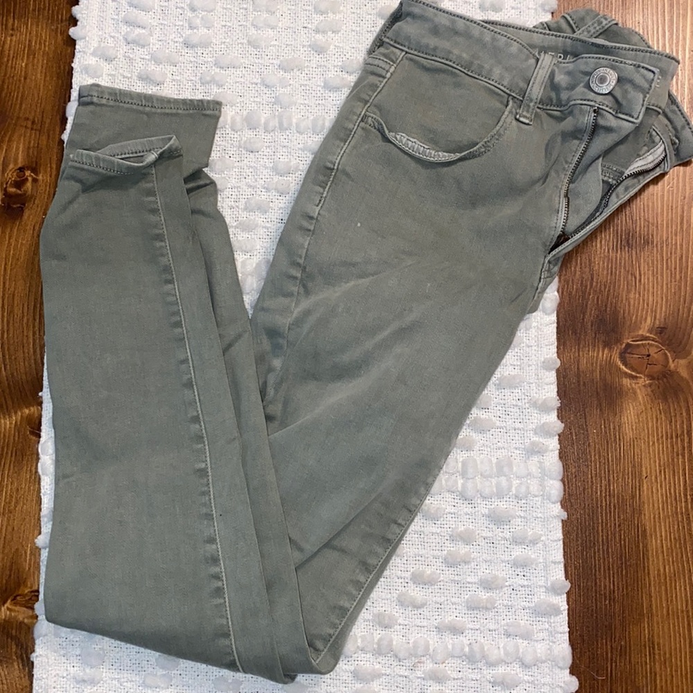 Green American Eagle Jegging